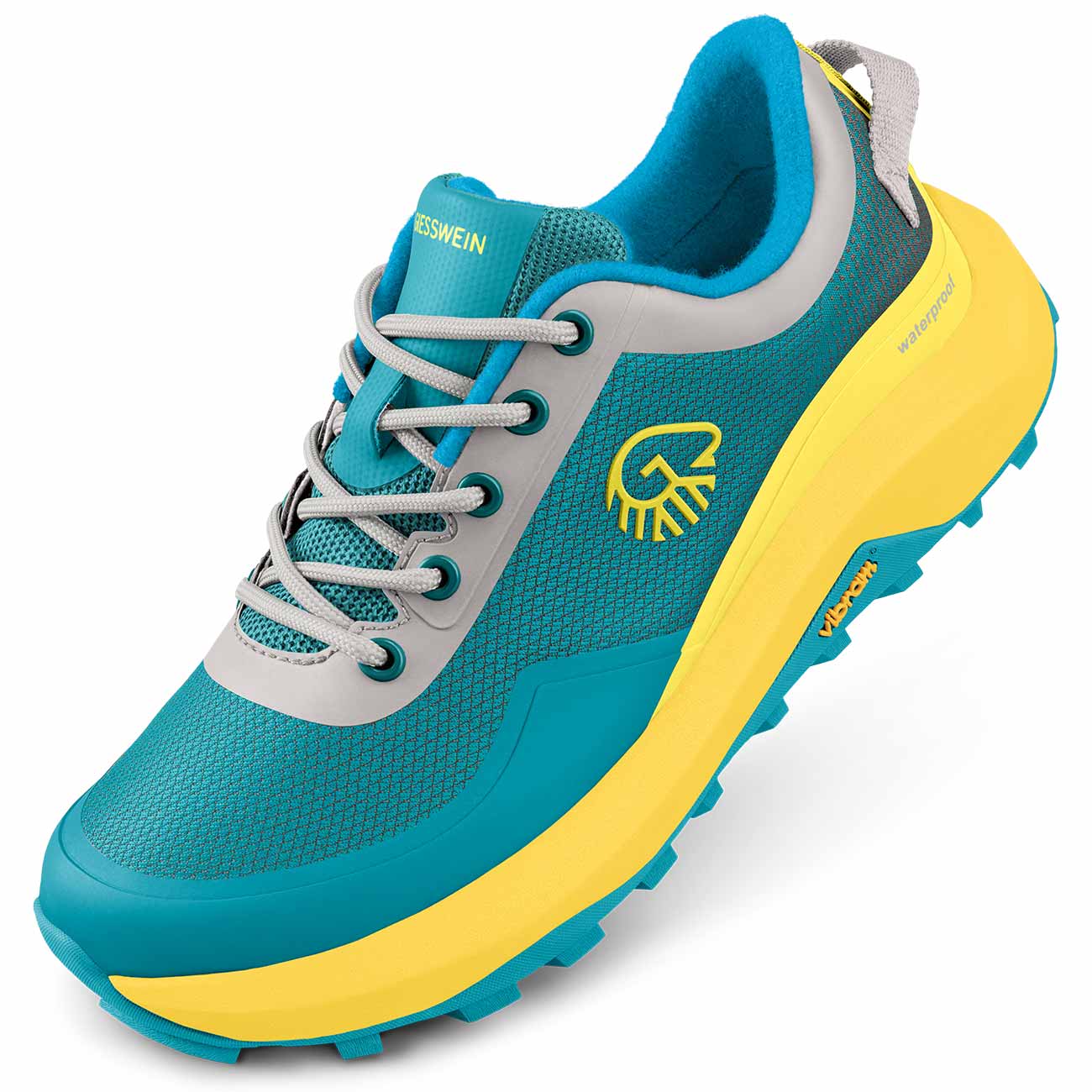 Chaussures De Trail Running Scarpa Neutron - Taille 9 Femme - Jaune/bleu - Semelle Vibram - Occasion Bon état